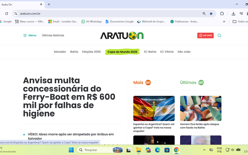 O Aratu On surgiu em 2006 como o portal de not&iacute;cias do Grupo Aratu, conglomerado de comunica&ccedil;&atilde;o da Bahia que tamb&eacute;m controla a TV Aratu, afiliada ao SBT em Salvador/Foto: Aratu On&nbsp;