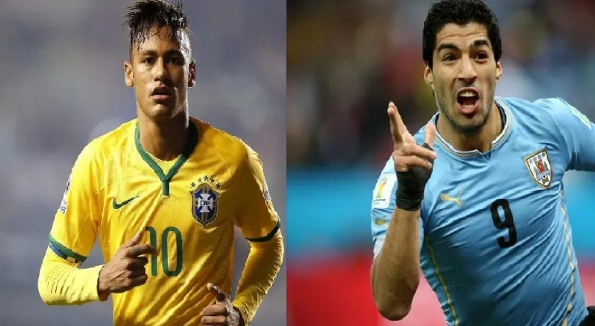 ELIMINATÓRIAS 2018: Amigos, amigos, futebol à parte&#8230; companheiros de clube, Neymar e Suárez se enfrentam no clássico Brasil e Uruguai