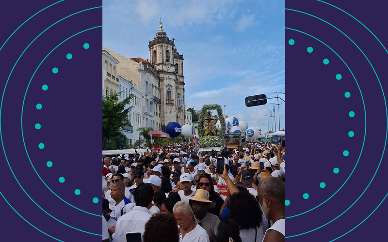 A Lavagem do Bonfim &eacute; uma das festas populares mais emblem&aacute;ticas de Salvador, Bahia, que une tradi&ccedil;&atilde;o cat&oacute;lica e elementos do candombl&eacute;/Foto: &Iacute;caro Lima/Aratu On&nbsp;