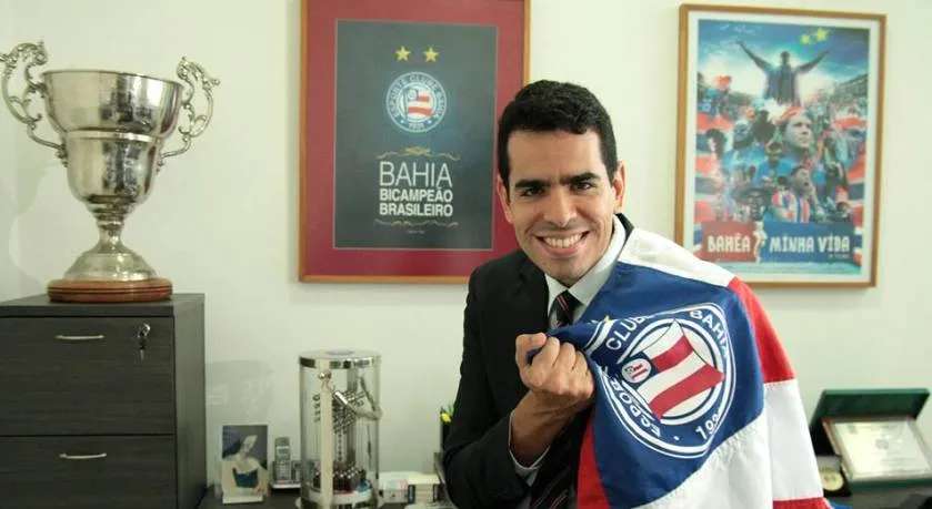 BAHIA: Rubro-negros tiram sarro da fama de ‘pé frio’ do presidente tricolor Marcelo Sant’Ana