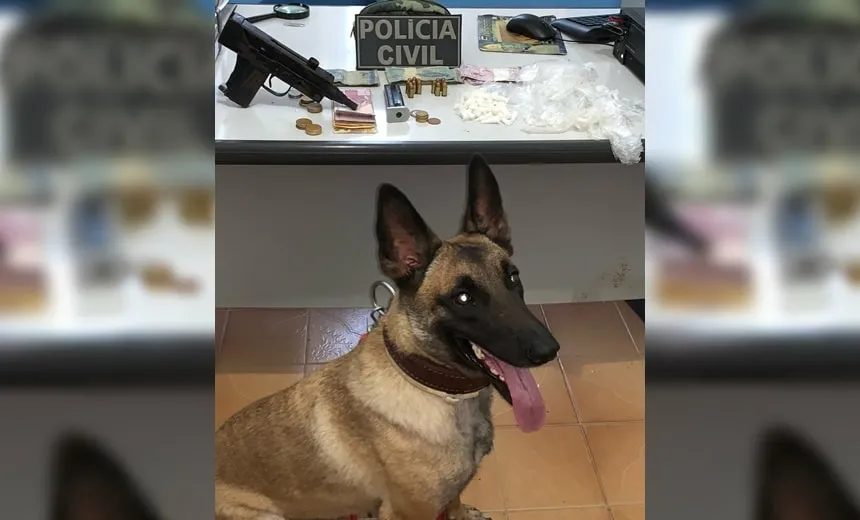 Traficante é preso com submetralhadora e drogas no interior da Bahia