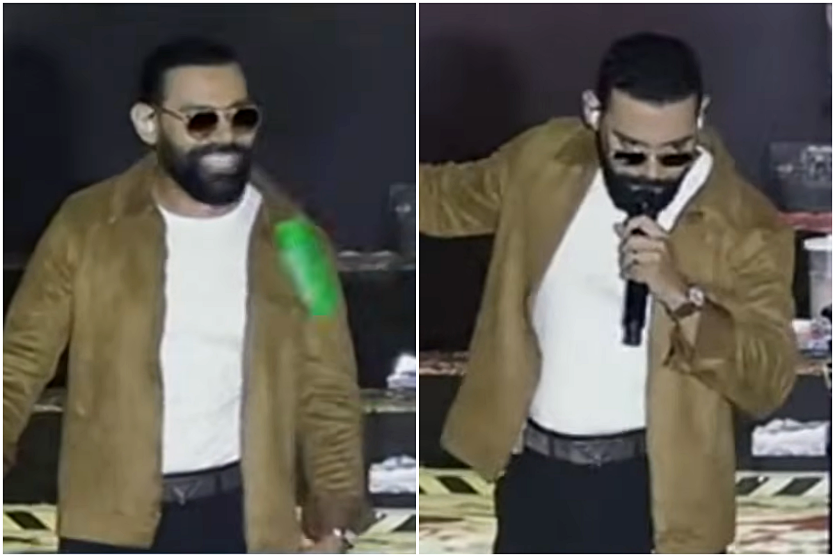 Cantor Pablo &eacute; atingido por lata durante show de S&atilde;o Jo&atilde;o na Bahia. Foto: Redes Sociais