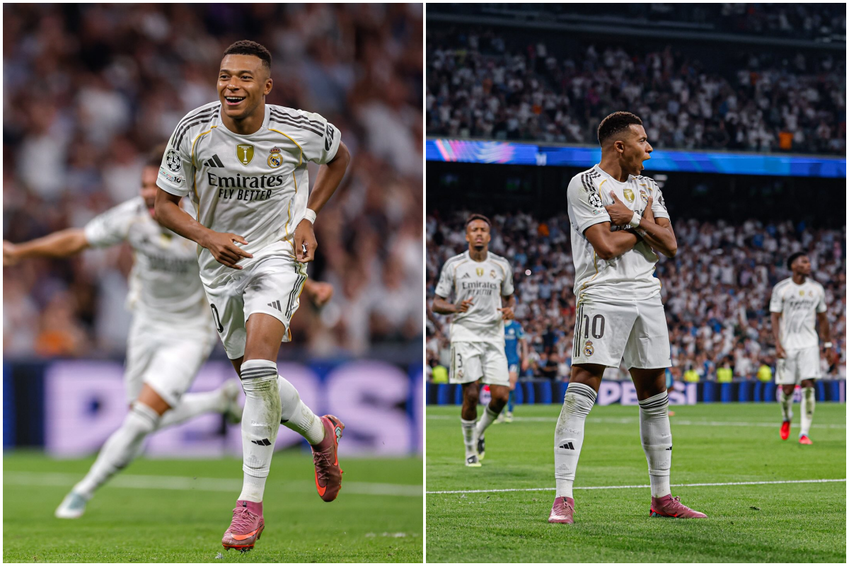 Mbappé marcou duas vezes de pênalti e virou sobre o Marseille, garantindo a vitória merengue na estreia da Champions. Foto: Reprodução/Real Madrid