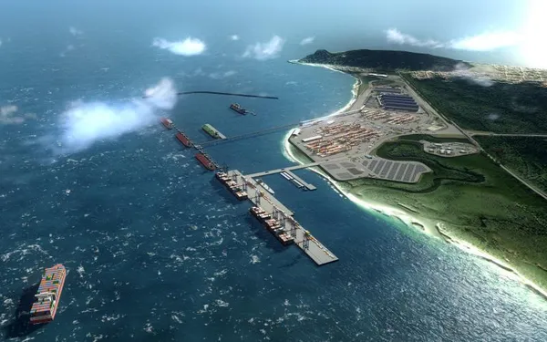 A obra do Porto Sul inclui desapropriações e implantação de programas ambientais locais antes de sua execução plena/Foto: Divulgação