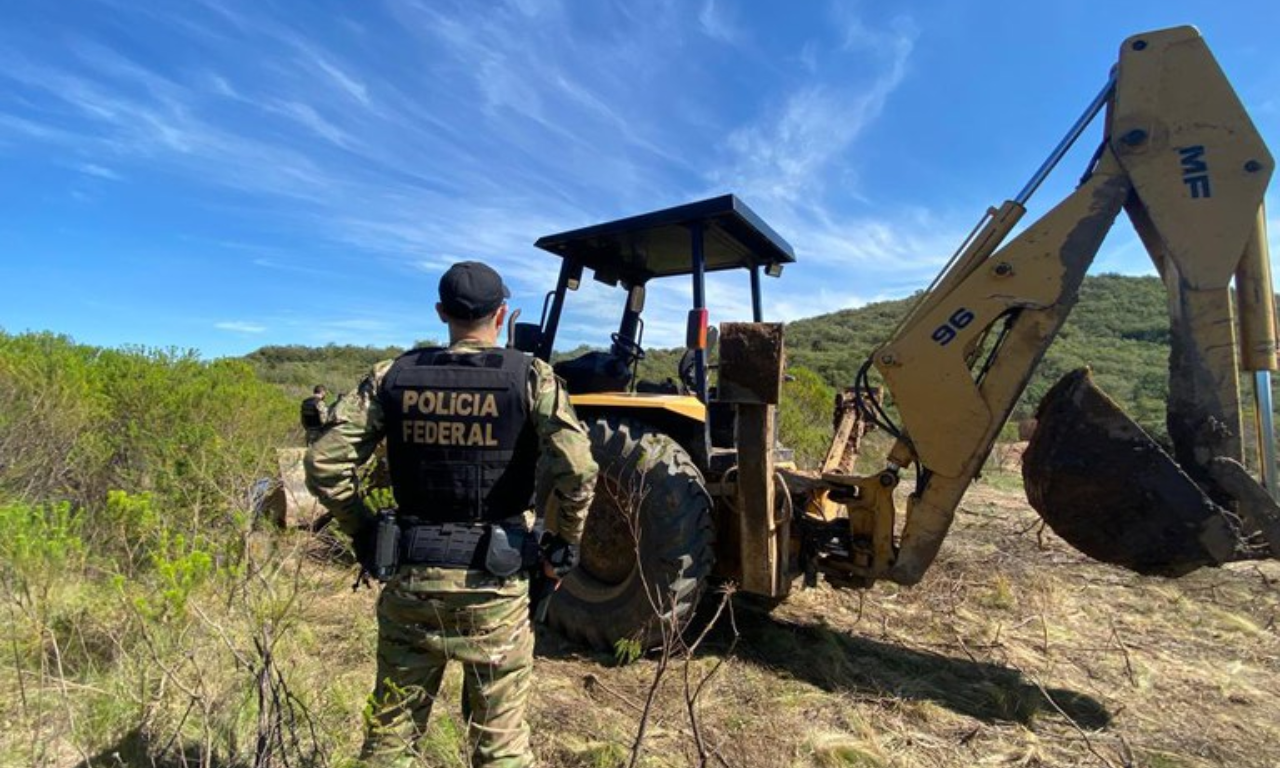 Garimpo ilegal: mais de 150 estruturas são destruídas em área protegida.Foto: GOV Br