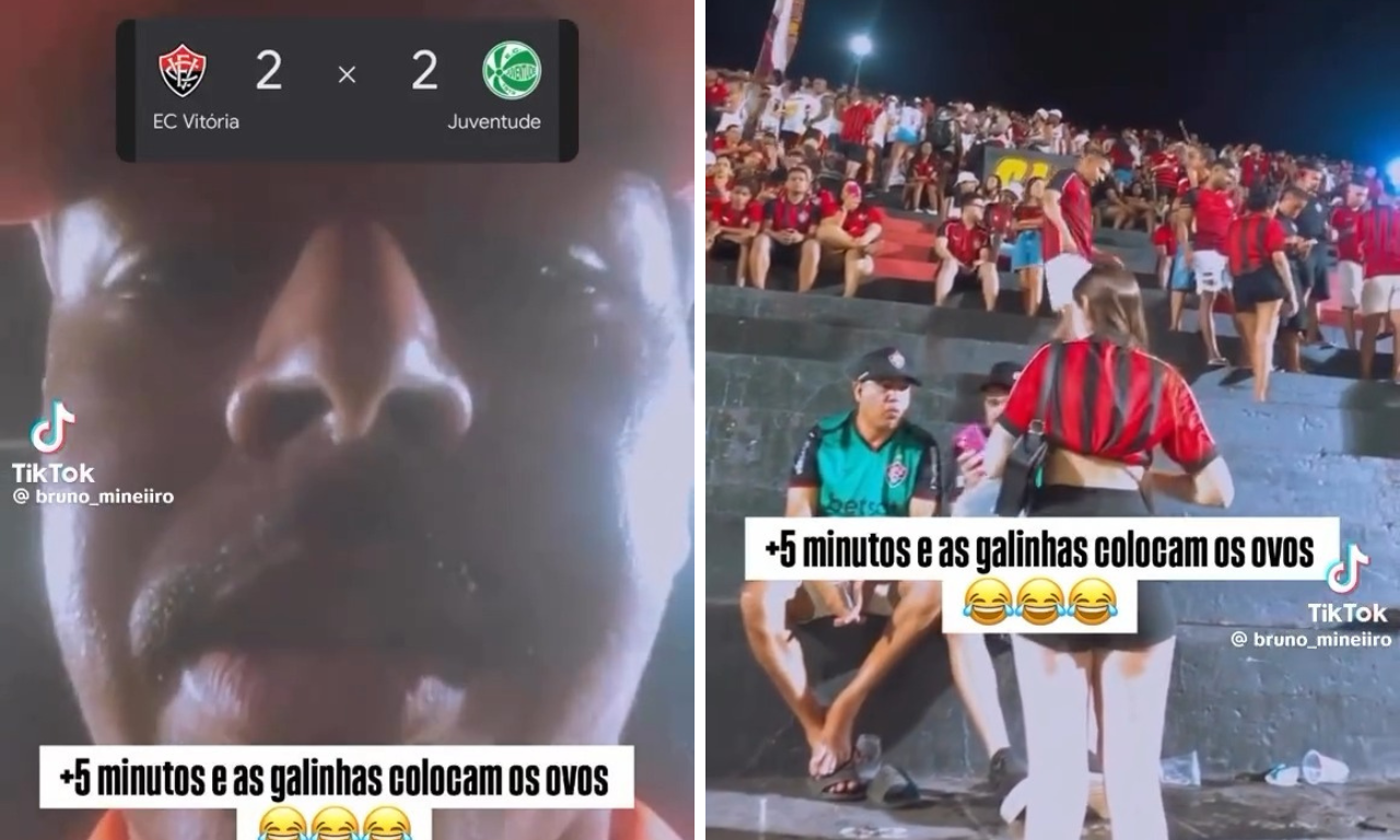 Segurança chama torcedores do Vitória de ‘galinhas’ e admite: ‘Irresponsável’. Foto: Reprodução