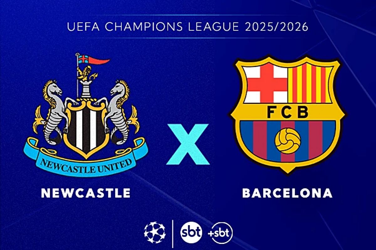 Confira onde assistir ao confronto entre Newcastle x Barcelona, v&aacute;lido pelas oitavas da Cmapions League, nesta ter&ccedil;a-feira. Foto: SBT