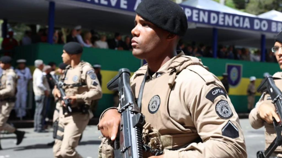 PM realiza último ensaio para desfile da Independência nesta quinta-feira.Foto: PMBA