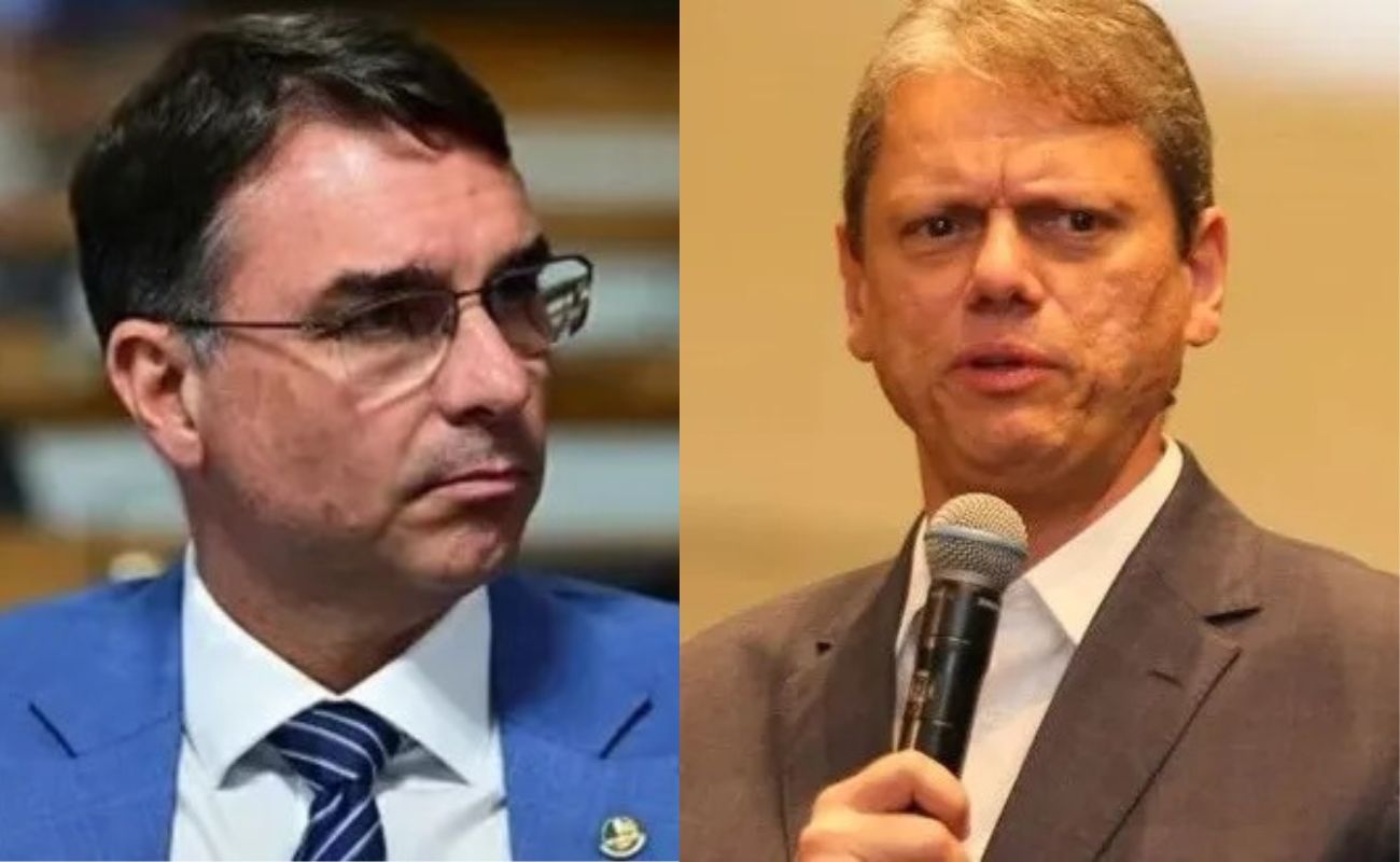Flávio Bolsonaro e Tarcísio de Freitas polarizam votos da direita; Foto: Divulgação Marcelo S. Camargo Governo De Sp