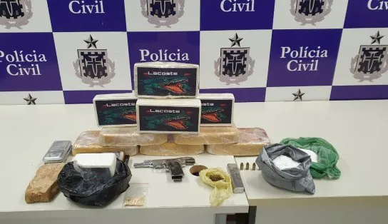 Homem é preso e adolescente apreendido com droga avaliada em R$ 200 mil na Bahia