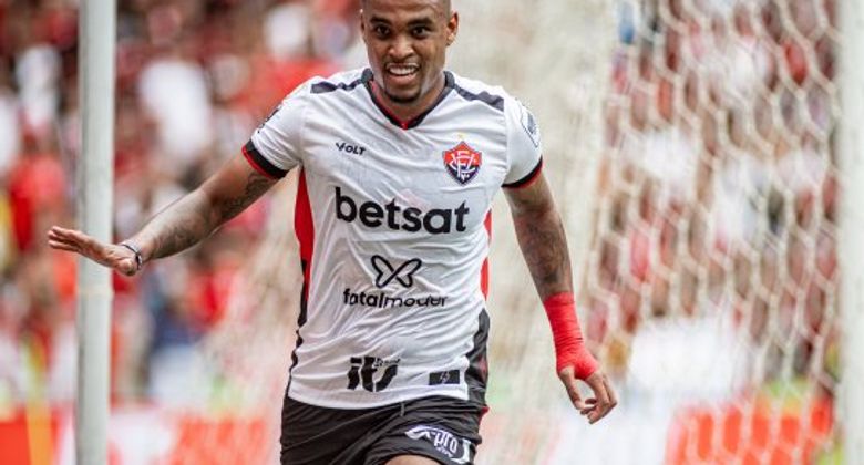 O time rubro-negro tentou a contratação definitiva do jogador no fim de 2024, mas maõ chegou a um acordo com o Bragantino. Foto: Victor Ferreira| EC Vitória