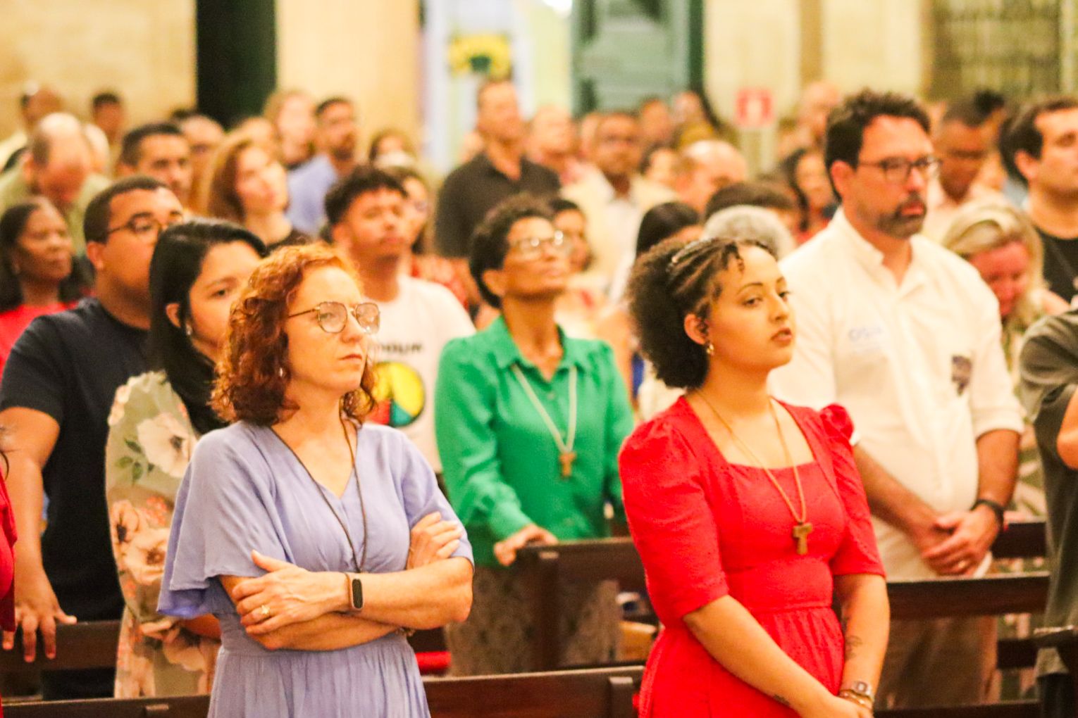 Fi&eacute;is lotaram a Catedral de Salvador. Foto: Sara Gomes