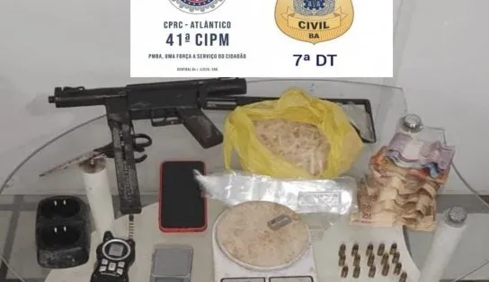 Submetralhadora é apreendida durante megaoperação da PM em Salvador  