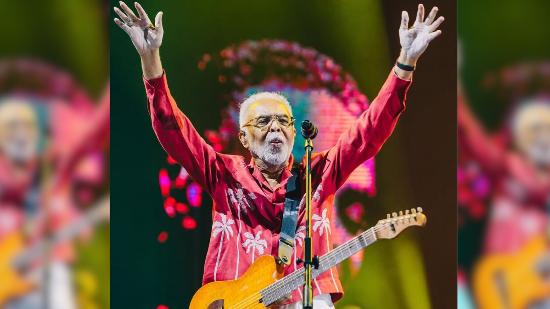 Gil estreou primeiro show da turnê 'Tempo Rei'. Foto: Reprodução| @Pridia