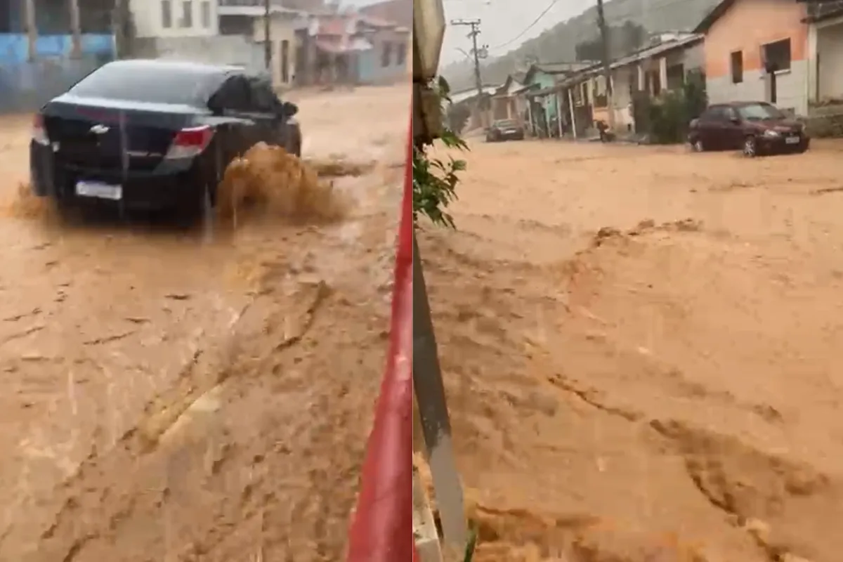 Vídeo: Fortes chuvas atingem interior da Bahia e causam transtornos